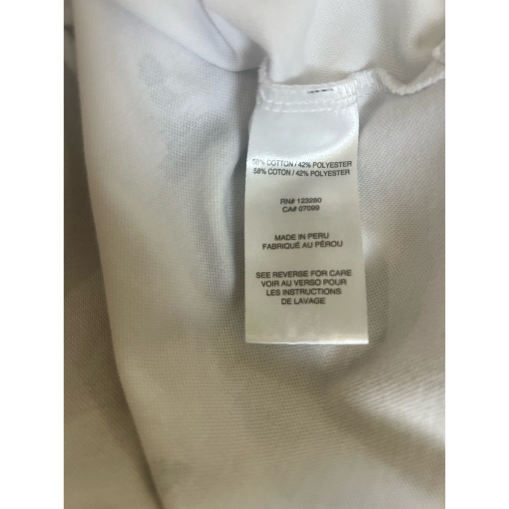 TRAVIS MATHEW Polo Shirt Large White Golf Tiki Hawaiian Hula Girl Mai Tai Drinks - Picture 9 of 9